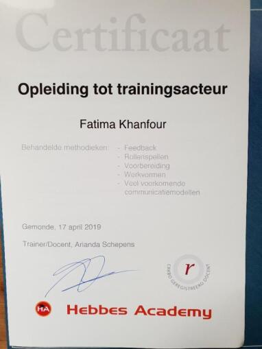 Opleiding Trainingacteur